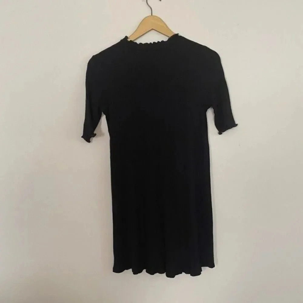 Aqua Black Ruffle Ribbed Tunic Top - Picture 8 of 9